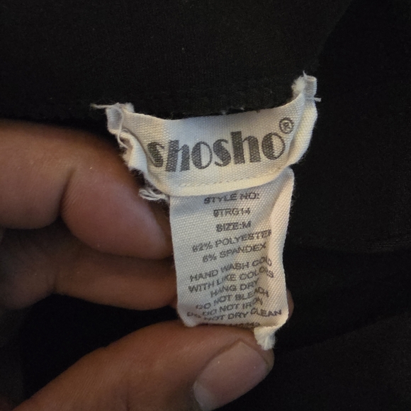 Shosho Black Slim Performance Pants High-Stretch Comfort Trousers Women M - Picture 2 of 10